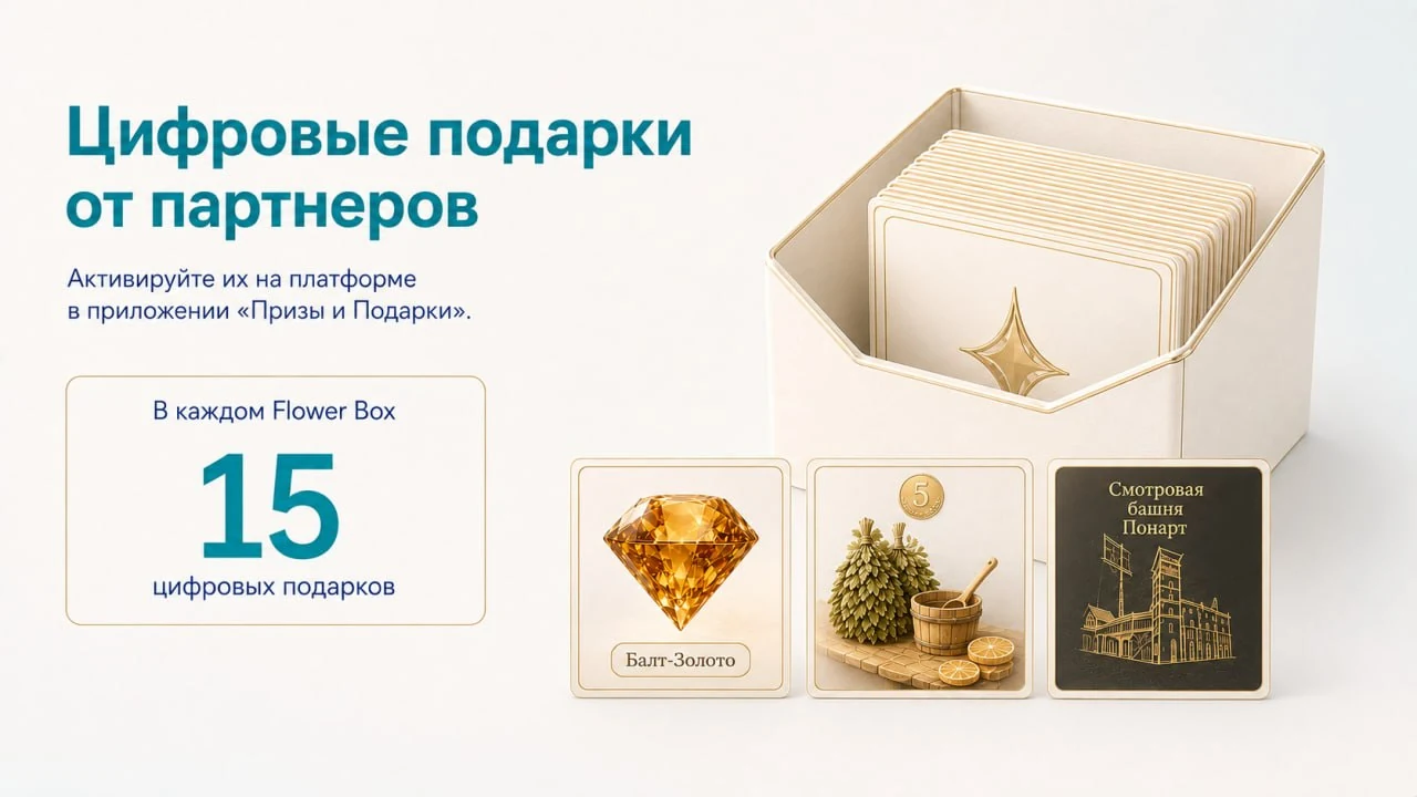 Цифровые подарки от партнёров: активируются на платформе в приложении «Призы и Подарки»