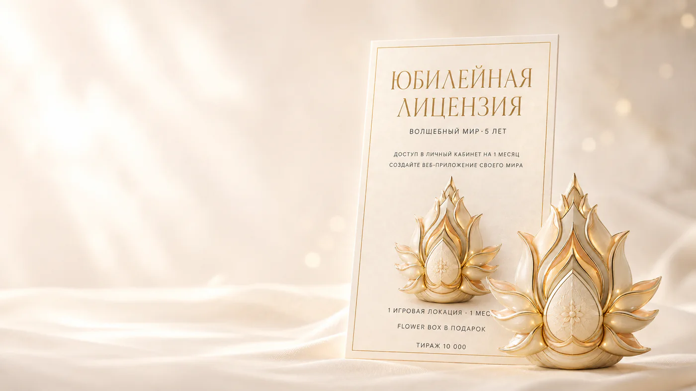 Юбилейная лицензия «Волшебный мир — 5 лет» и Flower Box